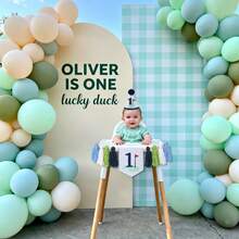 1SET Conjunto de Bandera para Silla Alta de Golf y Sombrero para 1er Cumpleaños - 1 Bandera para Silla Alta y Sombrero de Cono de 1er Cumpleaños con Borlas para Niños, Adecuado para Fiesta Temática, 1er Cumpleaños, Decoración de Fondo de Fiesta, Niño de 1 Año, Accesorios para Fotos - Multicolor - Ver 7