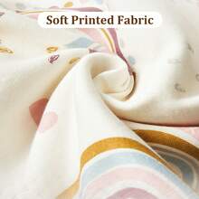 Infant Anti-Startle Swaddle, Soft And Breathable Fabric, Non-Stuffy, Dual-Direction Smooth Zipper For Easy Opening And Closing, Rainbow And Swan Cartoon Patterns, Tailored To Fit Newborn , Suitable For Spring/Autumn Daily Wear And Summer Air-Conditioned Rooms, Essential For Newborn Babies - Multicolor - View 9
