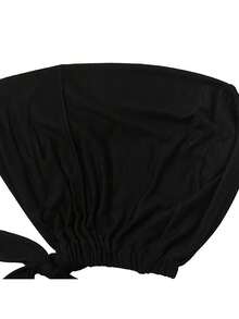 1pc Women's Solid Color Elastic Band Adjustable Beanie Hat Scarf Cap - A-black (Upgraded Version) - View 7
