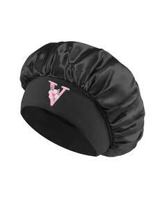 1 pezzo Cuffia da notte in raso nero, Cuffia da notte con stampa di lettere A-Z, Personalizzabile, Cuffia da notte in raso con elastico morbido, Adatta per la cura dei capelli, Viaggi, Prodotti per capelli, Strumenti per capelli, Accessori per capelli, Parrucchieri e Forniture per capelli - nero - Visualizzare 21