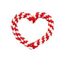 Cute Heart-Shaped Dog Rope Toy, Durable Tug Rope Toy Suitable For Large Dogs Golden Retriever, Puppy Interactive Teething Chewing Toy, Valentine's Day Pet Gift - Multicolor - View 10