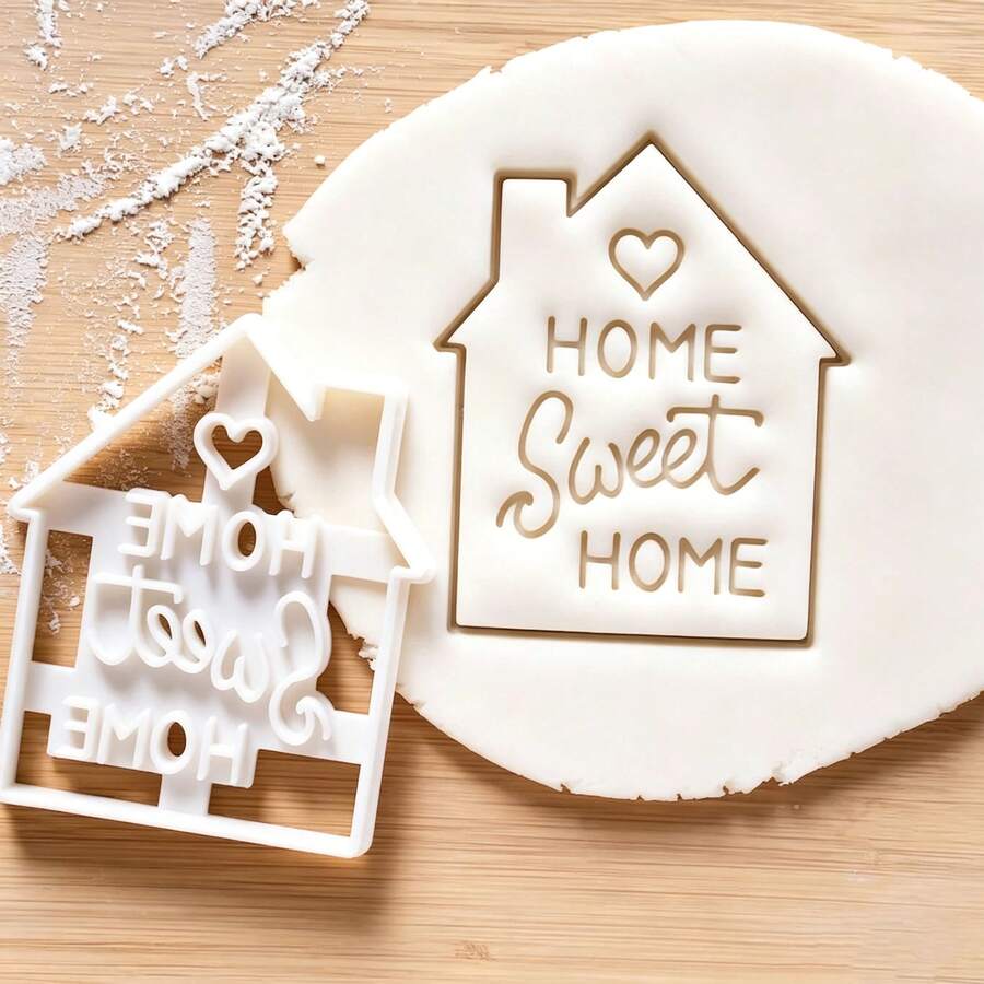 قطاعة كوكيز Sweet Home قطعة واحدة، قطاعة كوكيز DIY، قالب كوكيز زخرفي، أداة خبز مفيدة، يمكن استخدامها لقطع الفوندان، لحفلات أعياد الميلاد والتجمعات العائلية والعطلات، أداة خبز أساسية لتجمعات العائلة - مشاهدة 1