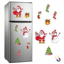 1pc Christmas Tree Snowman Magnetic Sticker, Christmas Fridge Magnet, Cabinet Door Decor Sticker, Christmas Tree Magnetic Sticker Santa Claus Magnetic Sticker, Holiday Decoration Magnetic Sticker, Magnetic Garage Door Sticker Holiday Party Car Magnetic Fridge Decoration Magnetic Sticker Waterproof, Holiday Decoration Party Atmosphere - View 15