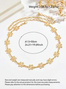 1pc Vintage Fashion Personalized Design Metal Distressed Chain Butterfly Tassel Waist Chain Suitable For Women To Wear On Any Occasion - Gold - View 7