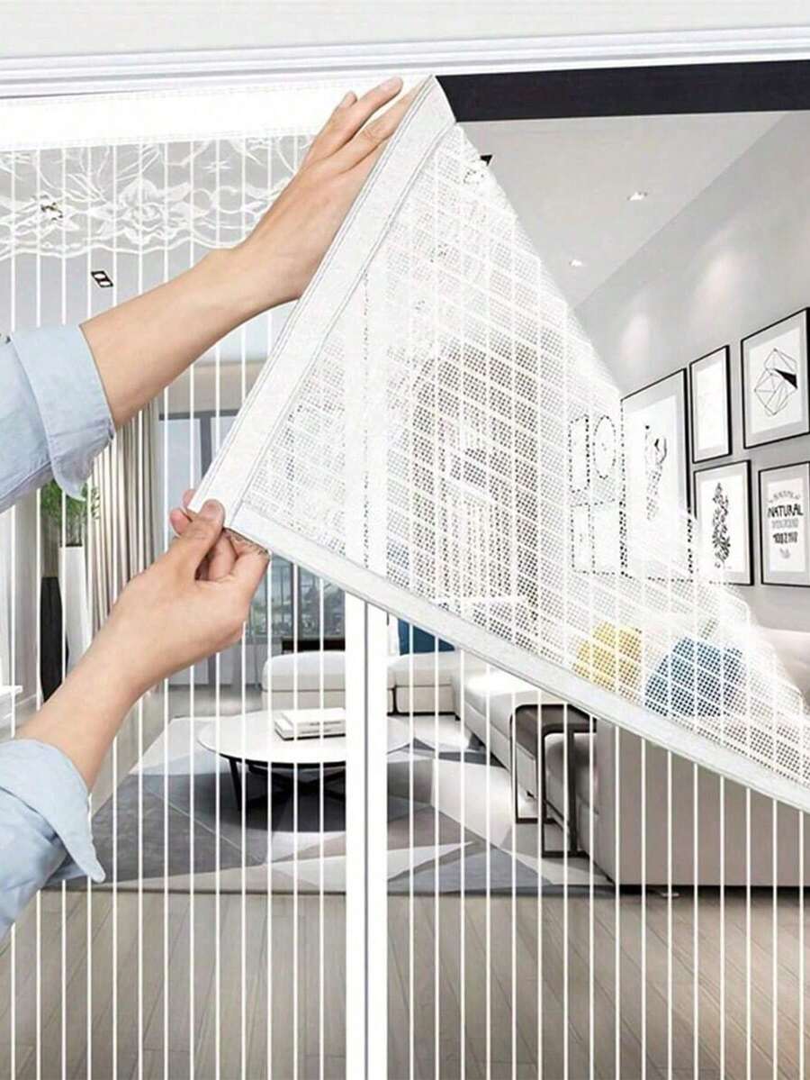 1pc Magnetic Door Curtain Summer Insect Magnetic Screen Door-Proof Mosquito Net Door Screen Fly Proof Self-Closing For Kitchen Living Room Invisible Net Door Screen Magnetic Closure-Keeps Bugs Out Let Breeze Works With Front Doors Sliding Doors - Multicolor - View 1