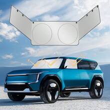 2026 Upgraded Windshield Sunshade - Front, Rear & Side Window Sun Protection Cover, Blocks Solar Heat, Protects Car Interior, Privacy Anti-Peeking, Summer Car Accessory, UV Protection, Car Gift, Large Truck, Small Car Sunshade, Truck Polyester Silver Coated Fabric Front & Side Window Integrated 4-Piece Foldable Storage Sunshade - 1p'c - View 2
