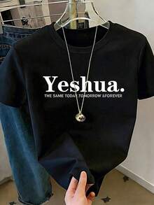 Camiseta Mujer Manga Corta, 100% Algodón, Estampado Gráfico, Corte Holgado, Estilo Casual para uso diario - Negro - Ver 2