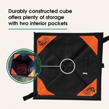 Arborist Throw Line Storage Cube, Portable Climbing Rope Organizer, Collapsible Throw Line For Tree Work Nylon Bag, Handcrafted Arborist Equipment - Black - View 3