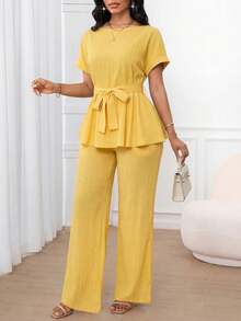 Maternity Plus Size Sports Bodysuits & Jumpsuits - 黃色 - 查看 2