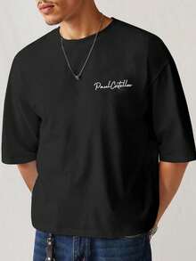 Men T-Shirts - 黑色 - 查看 2