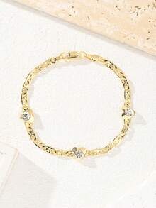 1 Romantic Bracelet With Elegant Butterfly Design For Women, Versatile Accessory Ideal For Daily Use, Dates, Parties And Gift For Friends - 米色 - 查看 1