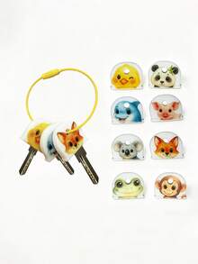 4/8/12pcs Random Style Keychain Set Party Gift - Fashionable Non-Slip Key Cover With Unique Decoration, Perfect For Key Organization And Identification - Essential For Women And Family Members, Ideal Mother's Day Gift - Multicolor - View 4
