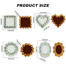Vintage Pearl Edge Cookie Cutter Set, Bowknot Heart Water Drop Rectangle Frame Baking Tools, Suitable For Wedding Desserts And DIY Gifts - View 13