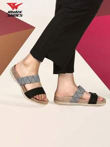JOMIX Women's Summer Sandals & Mules, Decorated Casual Shoes With Padded Insole And Shock-Absorbing Sole - Black - View 6