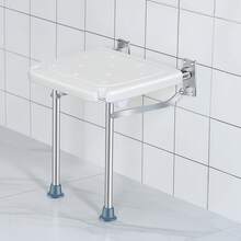 Asiento de ducha plegable, silla de ducha para baño con fijación a la pared, para E - A - Ver 6