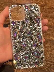 1 Funda Transparente De PC Con Lentejuelas Y Pedrería Brillante Estilo Y2K Antigolpes Antideslizante, Resistente Al Agua, Arañazos Y Caídas Para iPhone, Excelente Opción De Regalo Para Cumpleaños, Aniversarios Y Fiestas De Primavera - Multicolor - Ver 1