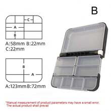 Luya Fishing Accessories Double-Sided Bait Storage Box, Fishing Hook Accessories Box, Plastic Portable Fishing Tackle Box - Multicolor - View 4