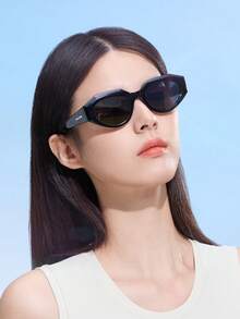 CAMEL CROWN Kacamata Fashion untuk Aktivitas Luar Ruangan, Kacamata Fashion Polarized Gaya Retro dengan Perlindungan UV - Hitam Mengkilap dan Abu-abu - View 2