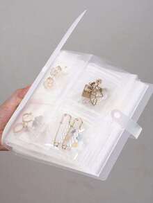 30pcs Frosted Transparent Jewelry Storage Book With 30pcs Anti-Oxidation Storage Bags, Suitable For Rings, Earrings And Necklace Clips, Jewelry Accessories Earring Transparent Storage Album And Bags, Vanity Decor, Travel Essentials - Multicolor - View 8
