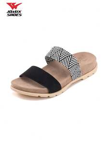 JOMIX Women's Summer Sandals & Mules, Decorated Casual Shoes With Padded Insole And Shock-Absorbing Sole - Black - View 1