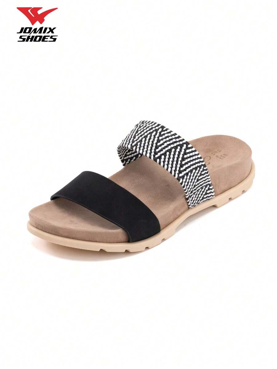 JOMIX Women's Summer Sandals & Mules, Decorated Casual Shoes With Padded Insole And Shock-Absorbing Sole - Black - View 1