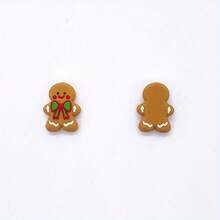 5-Piece Set Of New Christmas 3D Gingerbread Men With Bow Silicone Beads And Bead Combo, Christmas-Themed Spacer Beads, DIY Keychain And Bracelet Crafting Beads, Lanyard, And Holiday Gift DIY Materials - 3DHDJJBR Beads - View 4