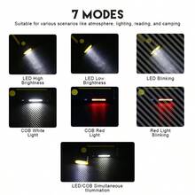 1pc Rechargeable LED Flashlight, High Power Tactical Flashlight, Long Range, Super Bright - Multicolor - View 4
