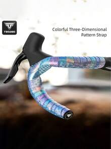 TOSUOD Nastro antiscivolo per manubrio di bicicletta, avvolgimento per impugnatura da ciclismo resistente all'usura, assorbente gli urti e traspirante, protezione universale per manubrio di bici da strada e da montagna, accessorio di modifica morbido, antiscivolo e traspirante - Multicolore - Visualizzare 4