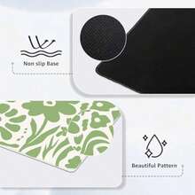 ICasso Desk Mat / XXL Extra-Large Gaming Mouse Pad - Non-Slip, Stitched Edges, Suitable For Office And Gaming (Green Floral Design) - Mouse Pad - View 4