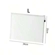 1/3PCS A4 A5 A6 Clear Mesh Zipper Pouch File Bag Organizer, Waterproof Document Folder, School Office Supplies Pencil Case Storage, Back To School Essentials, Stationery Organizer Gift Set - White - View 10