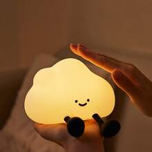 GLOOPRO Cloud Silicone Night Light, USB Rechargeable, 3-Level Dimmable, Portable Bedside Touch Control Timer Night Light, Suitable As A Gift For Girls, Boys And Teenagers - Cloud Night Light - View 13