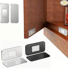 1/2 Set No-Drill Stainless Steel Cabinet Magnetic Catch, Ultra-Thin Strong Magnetic Drawer Invisible Door Magnet, Wardrobe Sliding Door Magnetic Latch - Magnetic Door Latch - View 2