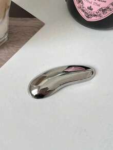 2/1pc Women's Minimalist Metallic Luster Brooch Waist Buckle, Fashionable High-End Accessory, Suitable For Decorating Dresses And Coats. Anti-Slip Clothing Waist Buckle - Regular Model - View 3