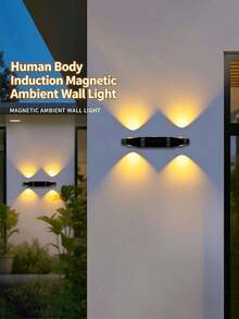 1pc Dual-Pupil Four-Cat Eye Motion Sensor Magnetic Night Light, Rechargeable Wall Lamp, Suitable For Hallway, Bedroom, Stairs And Living Room Smart Sensor Night Light, No Drilling Required, Soft Light For Better Sleep, Easy Installation, Light, Lamp, Bedroom Light, Bedroom Lighting, Bedroom, Light, Small Light, Gift - Double Pupils and Four Cat Eyes - View 13