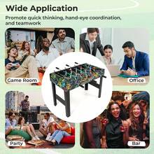 2-In-1 Tabletop Foosball Soccer Game Table With Removable Detachable Legs Graffiti Printed Surface Portable Mini Football Table For Indoor Family Game Room, Home Bar & Leisure Entertainment - Default Title - View 9