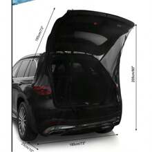 1件裝 SUV 車用後車廂蚊帳遮陽簾，防風磁吸抗撕裂後行李箱防蟲網，配平滑雙拉鍊與彈性掛鉤束帶，透氣隱私網布車尾防蠅網，適合露營、公路旅行、寵物戶外旅行 - A - 查看 2