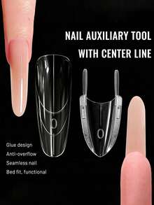 New Rocket Sandwich Dual-Mode 120pcs Quick Extension Nail Tips, No Paper Film Needed, 15 Sizes, Nail Art Tools, Suitable For Beginners, Home DIY Nail Salon - Multicolor - View 6