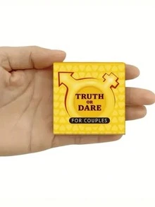 1pc Mini Size Truth Or Dare For Couples Game Cards, Travel Portable Party Entertainment, Perfect Date Night Valentine's Day Gift - Yellow - View 5