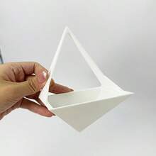 1/2件裝奢華極簡三角壁掛花盆，室內壁掛盆栽架，適用於黃金葛與薄荷，創意牆面裝飾擺飾 - 三角形 - 查看 6