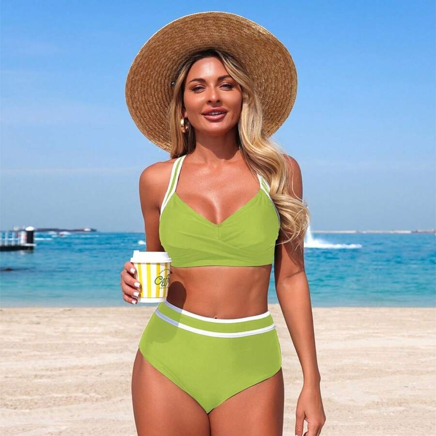 Wholesale Women's Two-Piece Bikini Sets - X262004 Hijau - View 1
