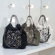 New Embroidered Tote Bag, Niche Large Capacity Versatile Commuter Shoulder Crossbody Bag - Multicolor - View 11