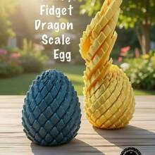 2pcs 3D Printed Movable Dragon Scale Dragon Egg Stress Relief Building Block Ornament, Multi-Color Gradient, Expandable, Assembleable Fingertip Toy, Stress Relief Healing Desktop Decor For Adults And Students, Creative Birthday And Holiday Gift - Multicolor - View 8