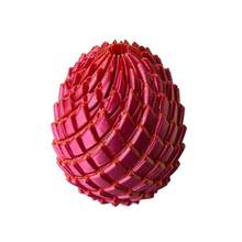 2pcs 3D Printed Movable Dragon Scale Dragon Egg Stress Relief Building Block Ornament, Multi-Color Gradient, Expandable, Assembleable Fingertip Toy, Stress Relief Healing Desktop Decor For Adults And Students, Creative Birthday And Holiday Gift - Multicolor - View 9