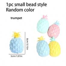 1pc Squishy Pineapple Stress Ball, Creative Fruit Squeeze Ball, Small & Large Size Pineapple Squish Toy, Prank Stress Relief, Adult Sensory Toy - Multicolor - View 17