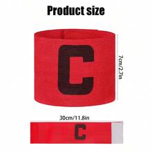 2Pcs Football Captain Armbands, Durable American Football Captain Armbands, Adjustable Elastic Nylon Band With Letter C, Suitable For Football Training And Matches - Classic C-shaped Armband - View 2