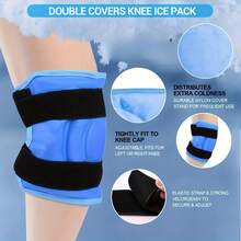 Adjustable Cold Compress Knee Pad, Reusable Knee Cold Compress Bag, Available In Two Colors - Sky Blue - View 1