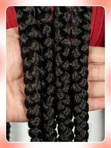 A ANYTIME Peluca de Dreadlocks Largos Africanos de Moda Trenzados a Mano de Encaje Completo de Alta Gama - Negro - Ver 6