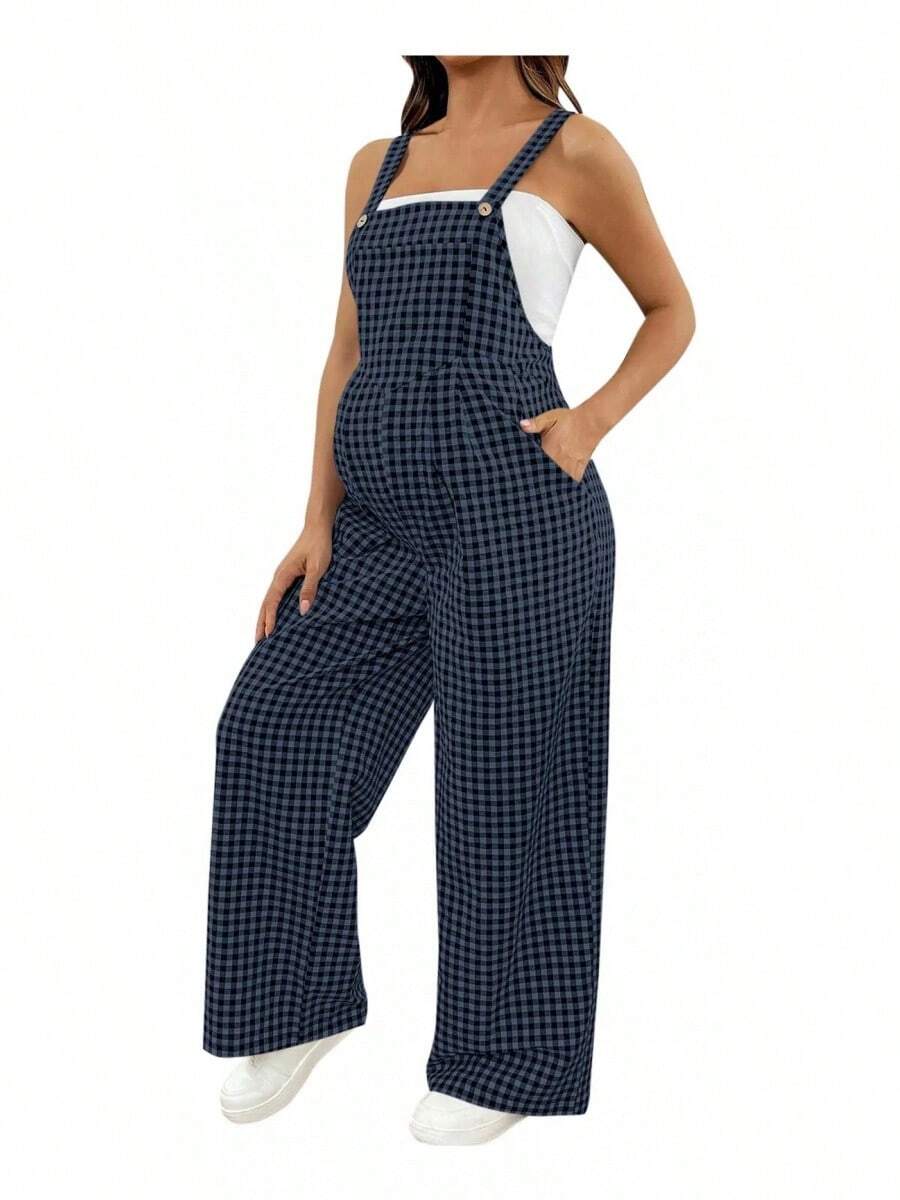 Pantalones De Casuales Para Embarazadas Monos Nuevow. - Azul - Ver 1