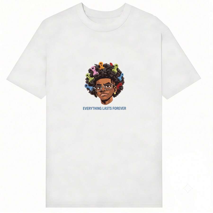 Za Unisex T-Shirt 100% Cotton Regular Fit With Graphic Print, Short Sleeve, Casual Style, Summer Streetwear, Urban Style, Printed Top, Vintage Fashion, Soft And Breathable. - 紫羅蘭色 - 查看 1