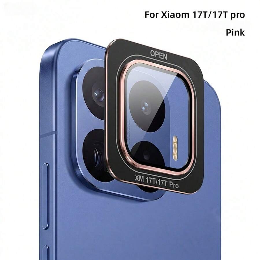 1pc Compatible With Xiaomi 17T/17T Pro Eagle Eye Lens High Definition Transparent Tempered Glass Camera Lens Protector Film Phone Lens Protector Phone Camera Protector Pad - Pink - View 1